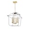 Cwi Lighting Tudor 6 Light Chandelier With Satin Gold & Black Finish 1223P20-6-602 - alternate 1